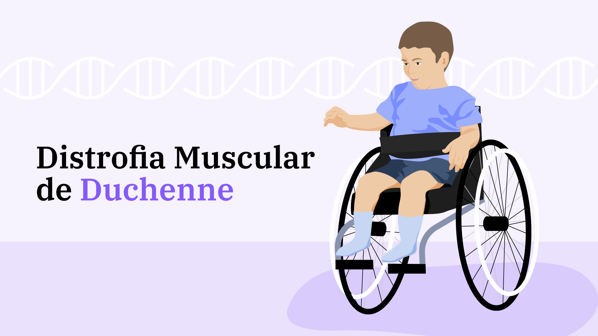 distrofia-muscular-duchenne menino sentado em uma cadeira de rodas